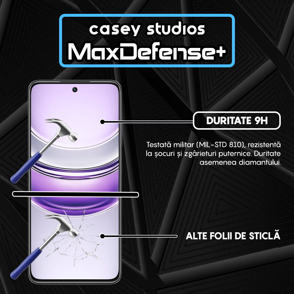 MaxDefense+ Glass Film - Realme 14x - Black