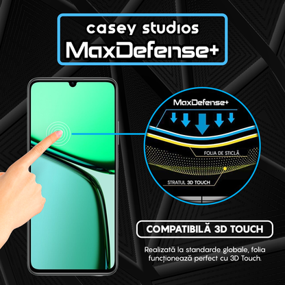 Folie Sticla MaxDefense+ - Realme C61 - Negru