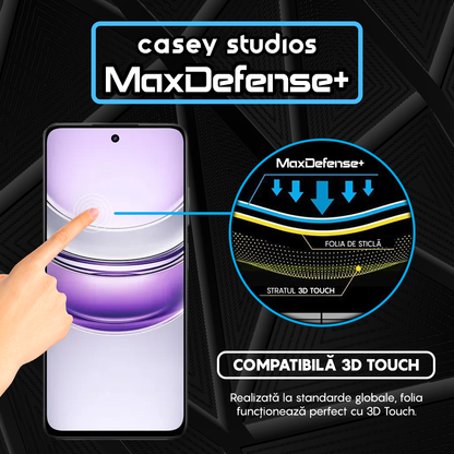 MaxDefense+ Glass Screen Protector - Realme V60 - Black