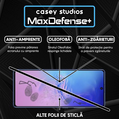 Folie Sticla MaxDefense+ - Samsung Galaxy S10 Lite - Negru