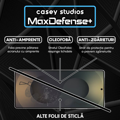 Folie Sticla MaxDefense+ - Samsung Galaxy S25 Ultra - Negru