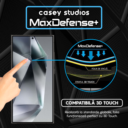 Folie Sticla MaxDefense+ - Samsung Galaxy S24 Ultra - Negru