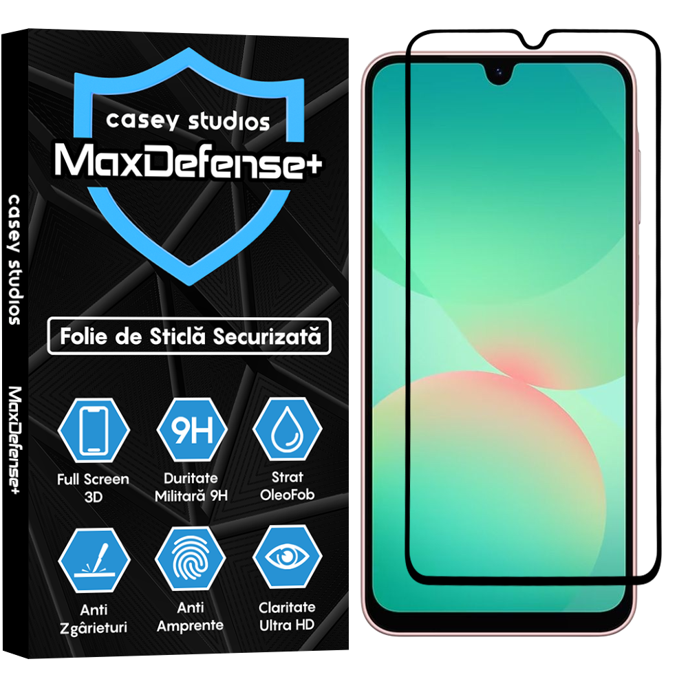 MaxDefense+ Tempered Glass - Samsung Galaxy A26 - Black