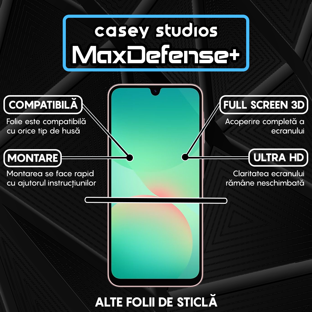 MaxDefense+ Tempered Glass - Samsung Galaxy A26 - Black
