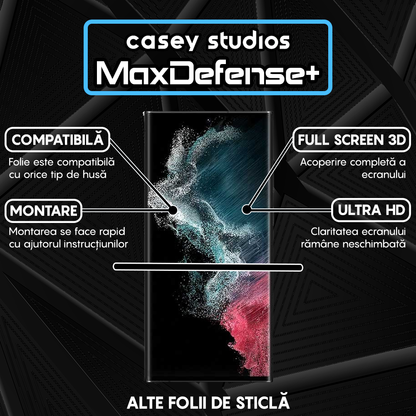 MaxDefense+ Glass Film - Samsung Galaxy S22 Ultra 5G - Black