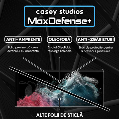 MaxDefense+ Glass Film - Samsung Galaxy S22 Ultra 5G - Black