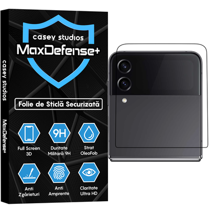 MaxDefense+ Glass Screen Protector - Samsung Galaxy Z Flip4 - Black