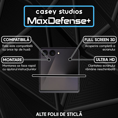 MaxDefense+ Glass Film - Samsung Galaxy Z Flip7 - Black