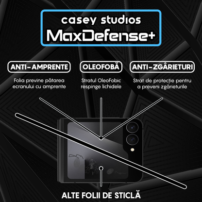 MaxDefense+ Glass Film - Samsung Galaxy Z Flip7 FE - Black