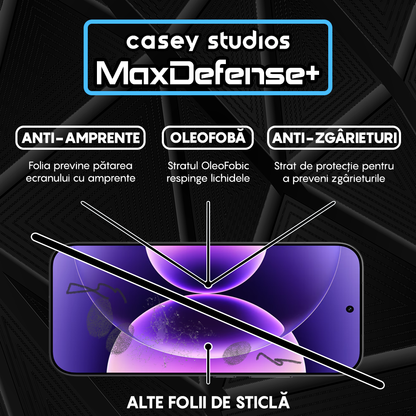 Folie Sticla MaxDefense+ - Xiaomi 17 - Negru