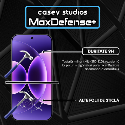 Folie Sticla MaxDefense+ - Xiaomi 17 - Negru