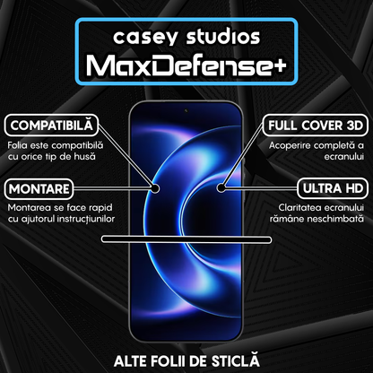 Folie Sticla MaxDefense+ - Xiaomi 17 Ultra - Negru