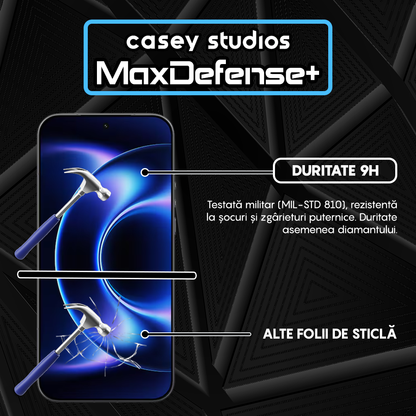 Folie Sticla MaxDefense+ - Xiaomi 17 Ultra - Negru