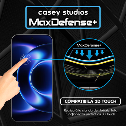 Folie Sticla MaxDefense+ - Xiaomi 17 Ultra - Negru