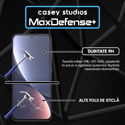 Folie Sticla MaxDefense+ - Xiaomi 12/12X - Negru