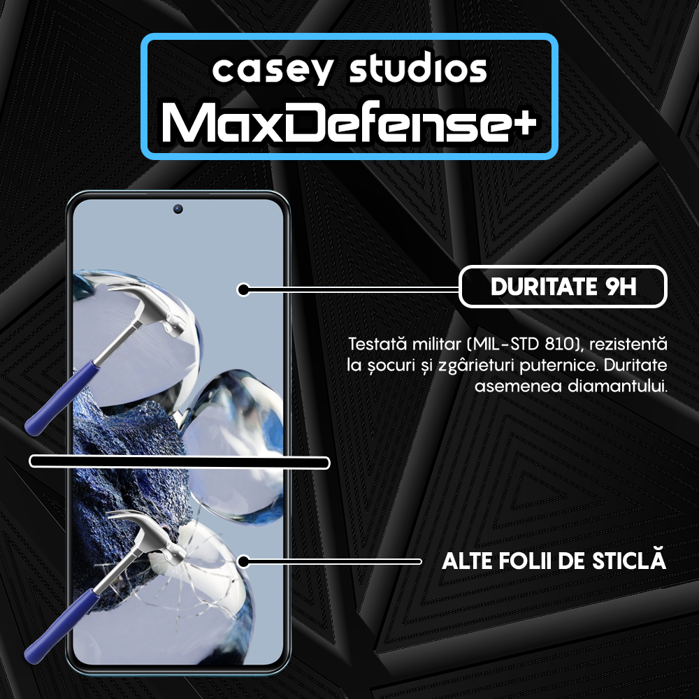 MaxDefense+ Glass Film - Xiaomi 12T/Xiaomi 12T Pro - Black