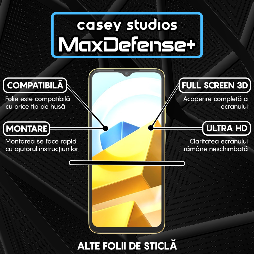 MaxDefense+ Glass Film - Xiaomi Poco M5 - Black
