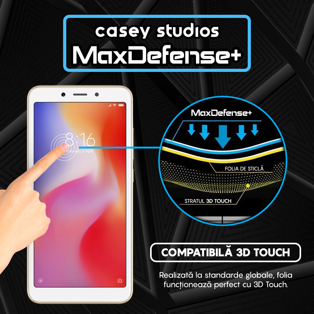 MaxDefense+ Tempered Glass - Xiaomi Redmi 6/Redmi 6A - Black