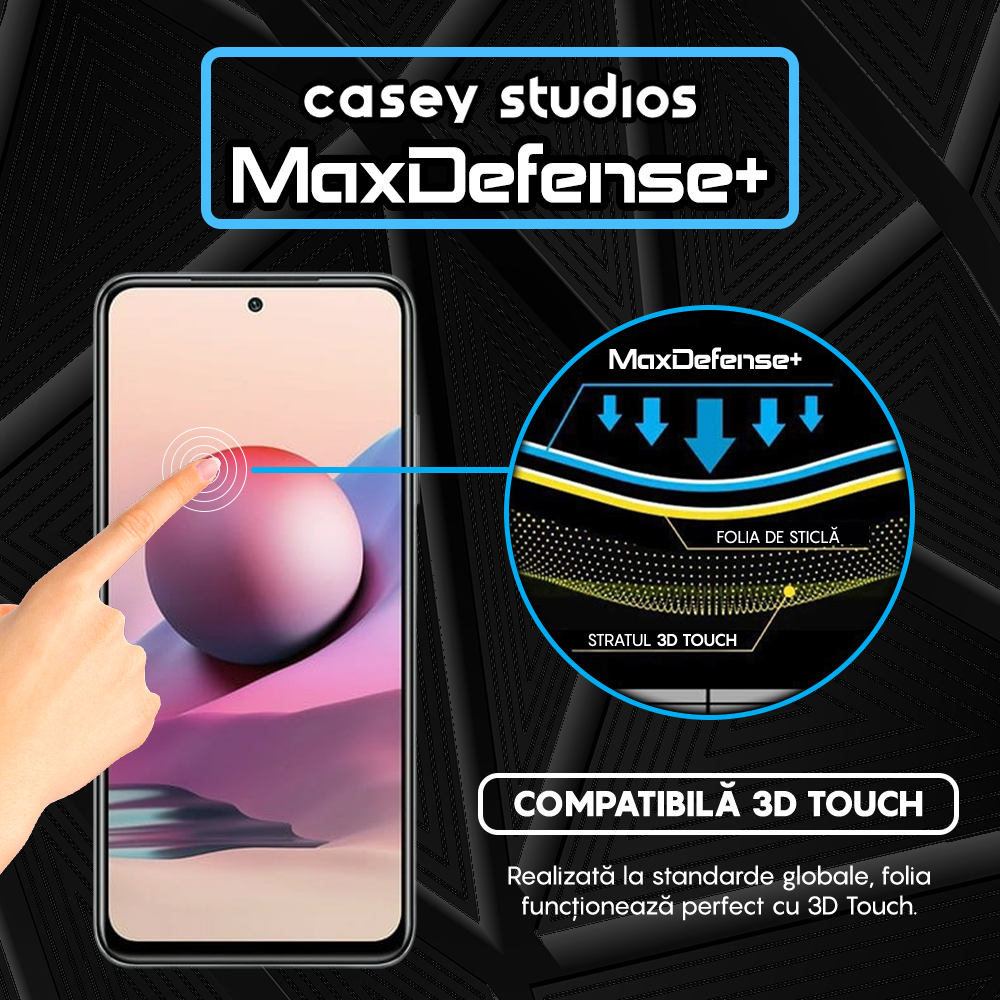 MaxDefense+ Tempered Glass - Xiaomi Redmi Note 10 Pro/Redmi Note 10 Pro Max - Black