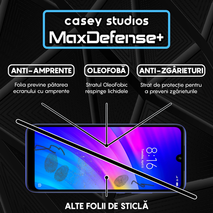 Folie Sticla MaxDefense+ - Xiaomi Redmi Note 7/Redmi Note 7 Pro - Negru