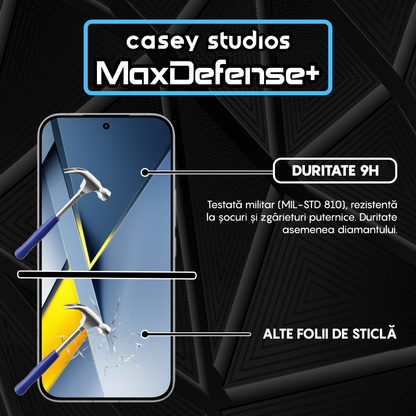 Folie Sticla MaxDefense+ - POCO F8 Ultra - Negru
