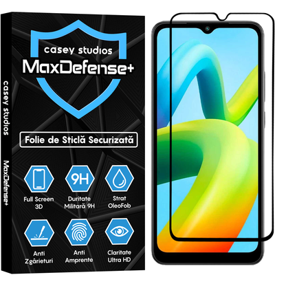 MaxDefense+ Glass Film - Xiaomi Redmi A1/Redmi A1 Plus/Redmi A2/Redmi A2 Plus - Black
