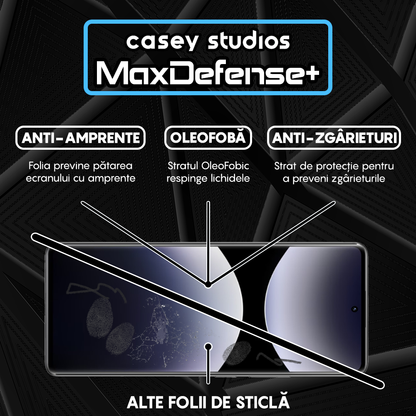 Folie Sticla MaxDefense+ - Xiaomi Redmi Note 14 Pro 4G - Negru