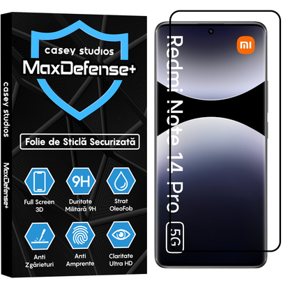 MaxDefense+ Glass Film - Xiaomi Redmi Note 14 Pro 5G - Black