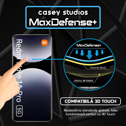 MaxDefense+ Glass Film - Xiaomi Redmi Note 14 Pro 5G - Black