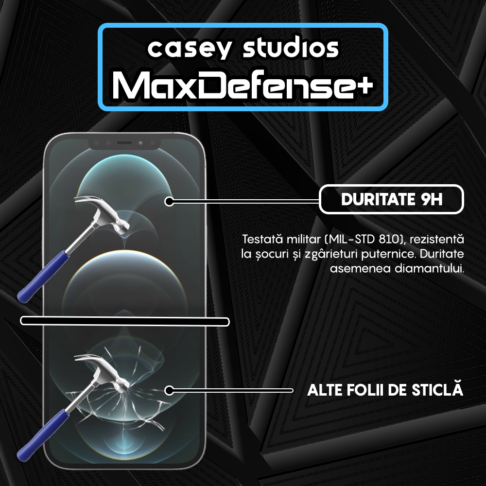Folie Sticla MaxDefense+ - iPhone 12 Pro Max - Matte