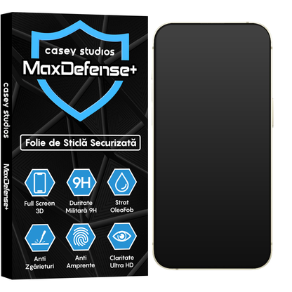 Folie Sticla MaxDefense+ - iPhone 15 - Matte