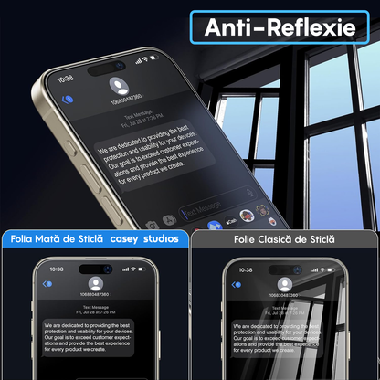Folie Sticla MaxDefense+ - iPhone 16 - Matte