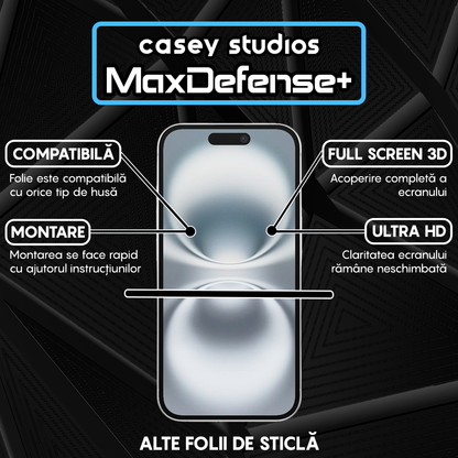 Folie Sticla MaxDefense+ - iPhone 16 - Matte