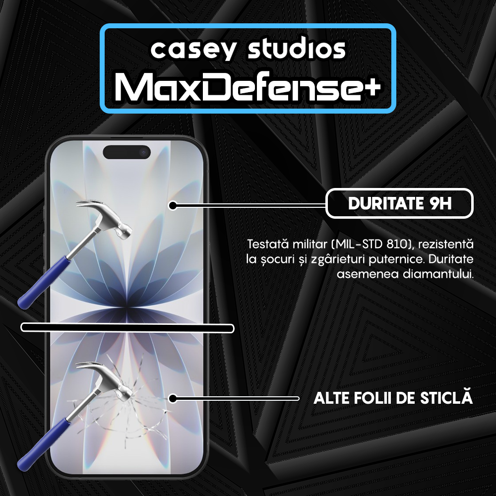 Folie Sticla MaxDefense+ - iPhone 17 - Matte