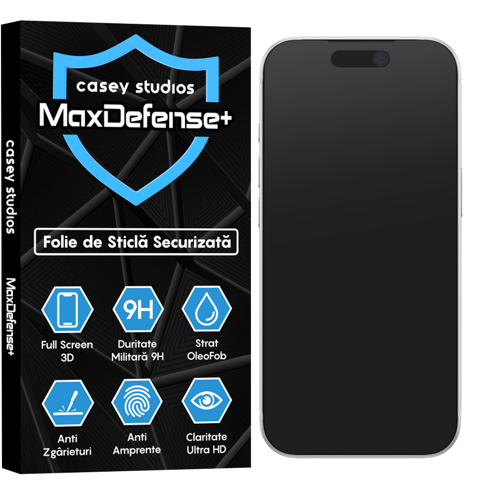 Folie Sticla MaxDefense+ - iPhone 17 Pro - Matte