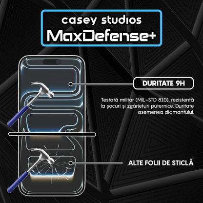 Folie Sticla MaxDefense+ - iPhone 17 Pro Max - Matte