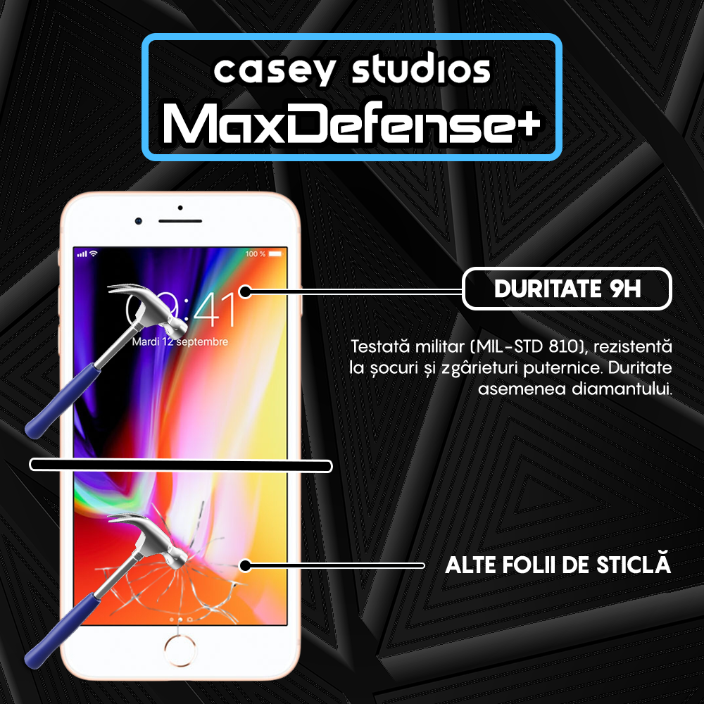 Folie Sticla MaxDefense+ - iPhone 7/8 - Matte