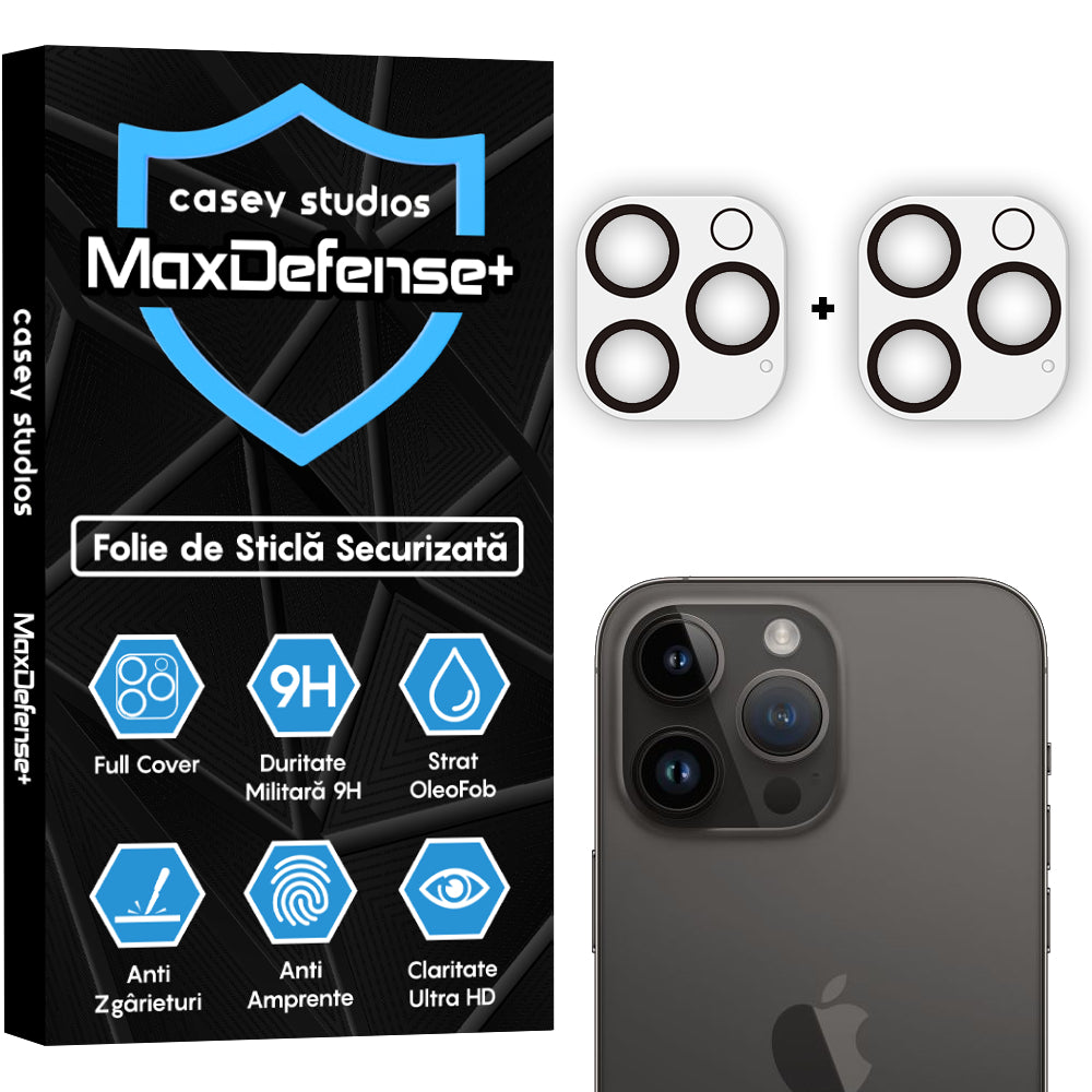Set 2x Folie Camera MaxDefense+ - iPhone 16 Pro Max/16 Pro - Clear