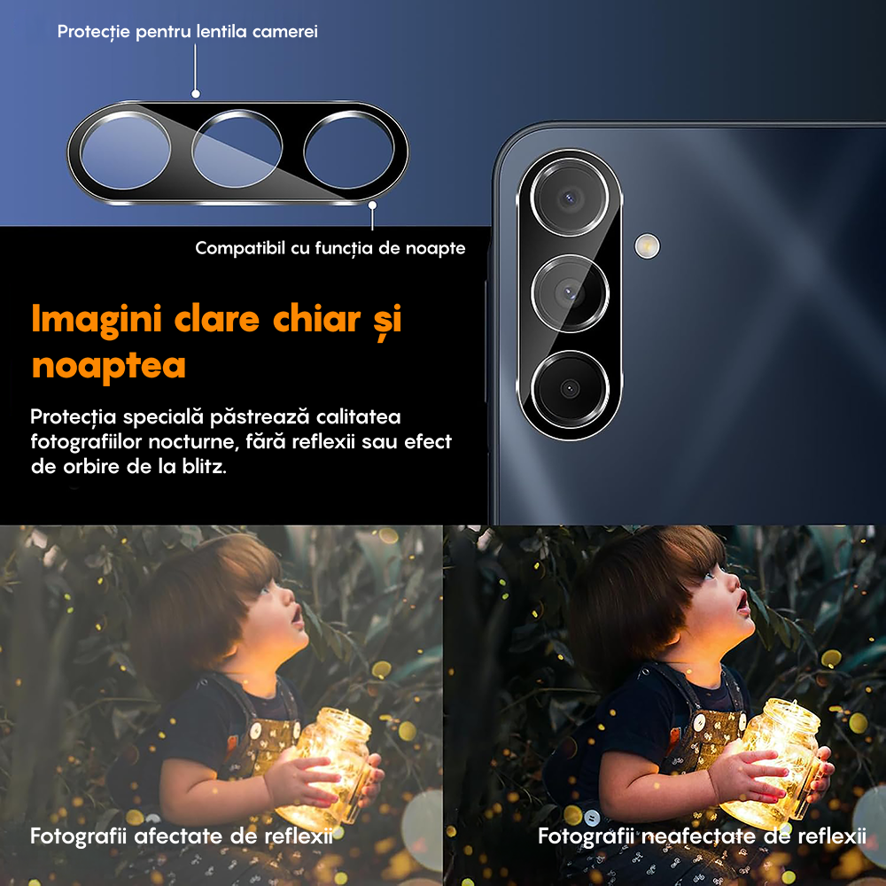 Set 2x Folie Camera MaxDefense+ - Samsung Galaxy A55 - Clear