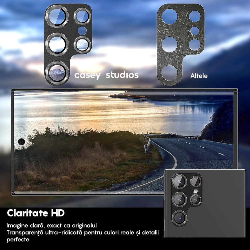 Set 2x Folie Camera MaxDefense+ - Samsung Galaxy S22 Ultra - Clear