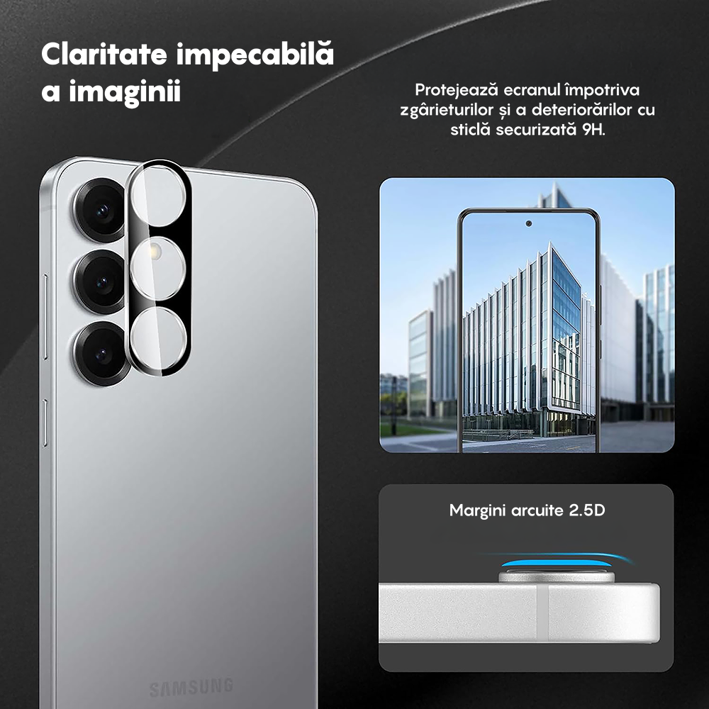 Set 2x Folie Camera MaxDefense+ - Samsung Galaxy S25 - Clear