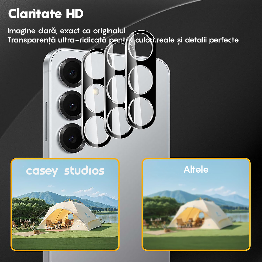 Set 2x Folie Camera MaxDefense+ - Samsung Galaxy S25 - Clear