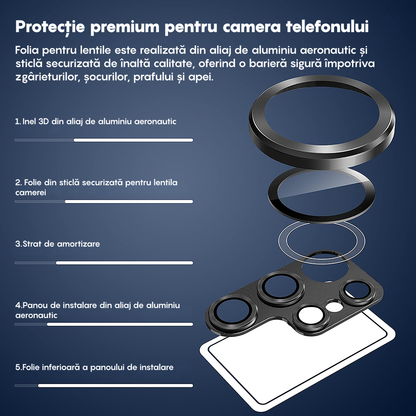 Set 2x Folie Camera MaxDefense+ - Samsung Galaxy S25 Ultra - Clear