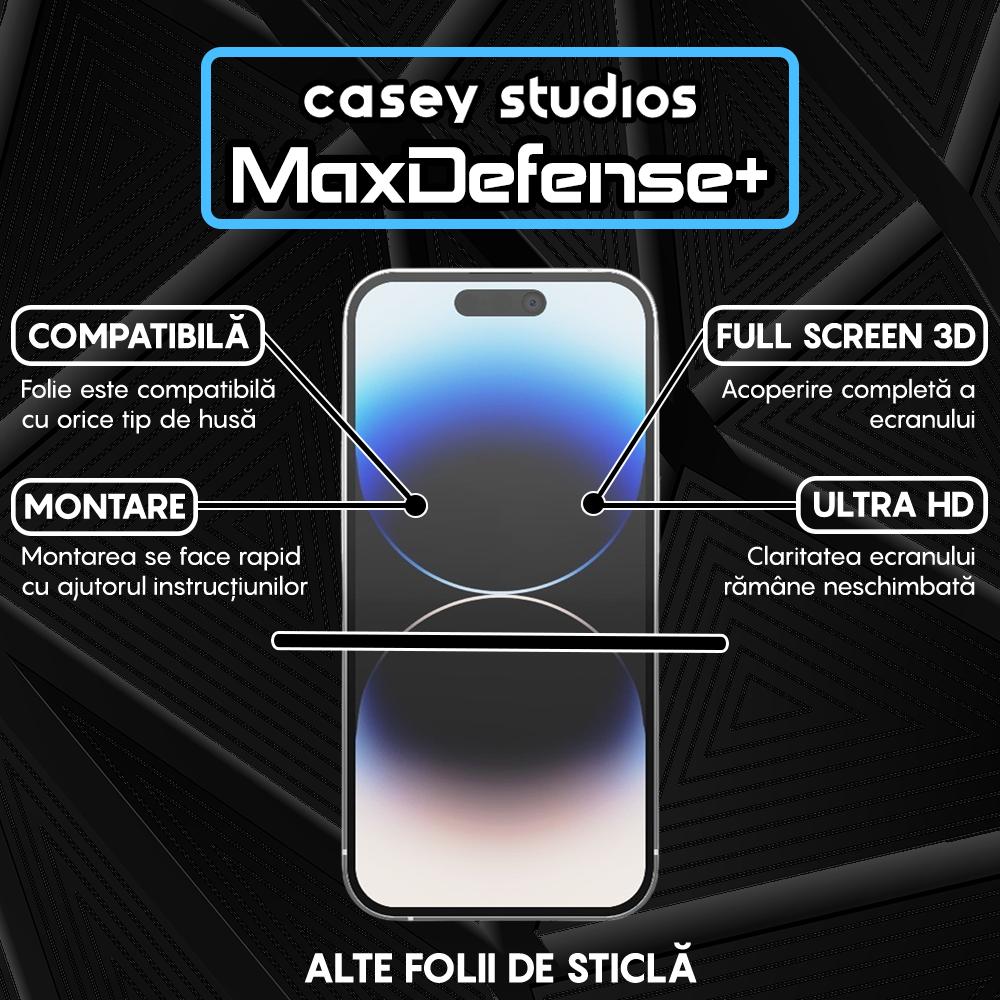 Folie Sticla MaxDefense+ - iPhone 14 Pro - Privacy