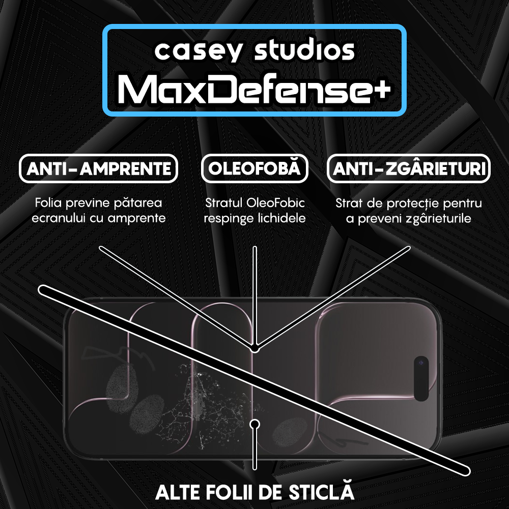 Folie Sticla MaxDefense+ - iPhone 17 Air - Privacy