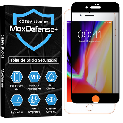 Folie Sticla MaxDefense+ - iPhone 7 Plus/8 Plus - Privacy