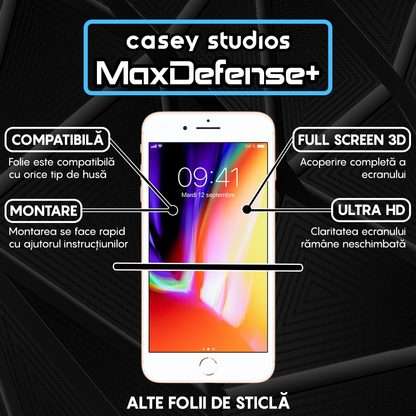 Folie Sticla MaxDefense+ - iPhone 7 Plus/8 Plus - Privacy