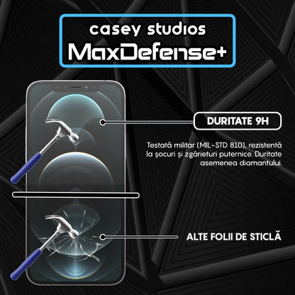 Folie Sticla MaxDefense+ - iPhone 12/12 Pro - Clear