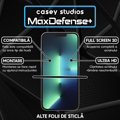 Folie Sticla MaxDefense+ - iPhone 13/13 Pro - Clear