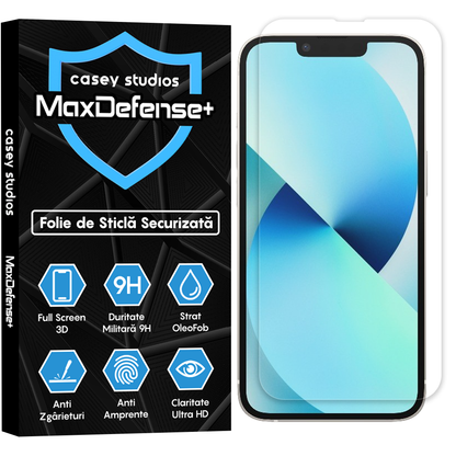 Folie Sticla MaxDefense+ - iPhone 13 Mini - Clear